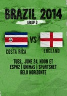 World Cup 2014 – Bảng D – Costa Rica Vs Anh