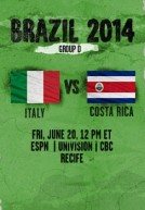 World Cup 2014 – Bảng D – Italia Vs Costa Rica