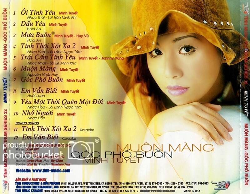 Tình Music Platinum Series 032 - Minh Tuyết - Muộn Màng - Góc Phố Buồn [NRG]